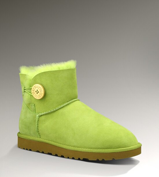 UGG Bailey Button Mini 3352 Boots Green Vitality,uggs slippers cheap sale,huge inventory